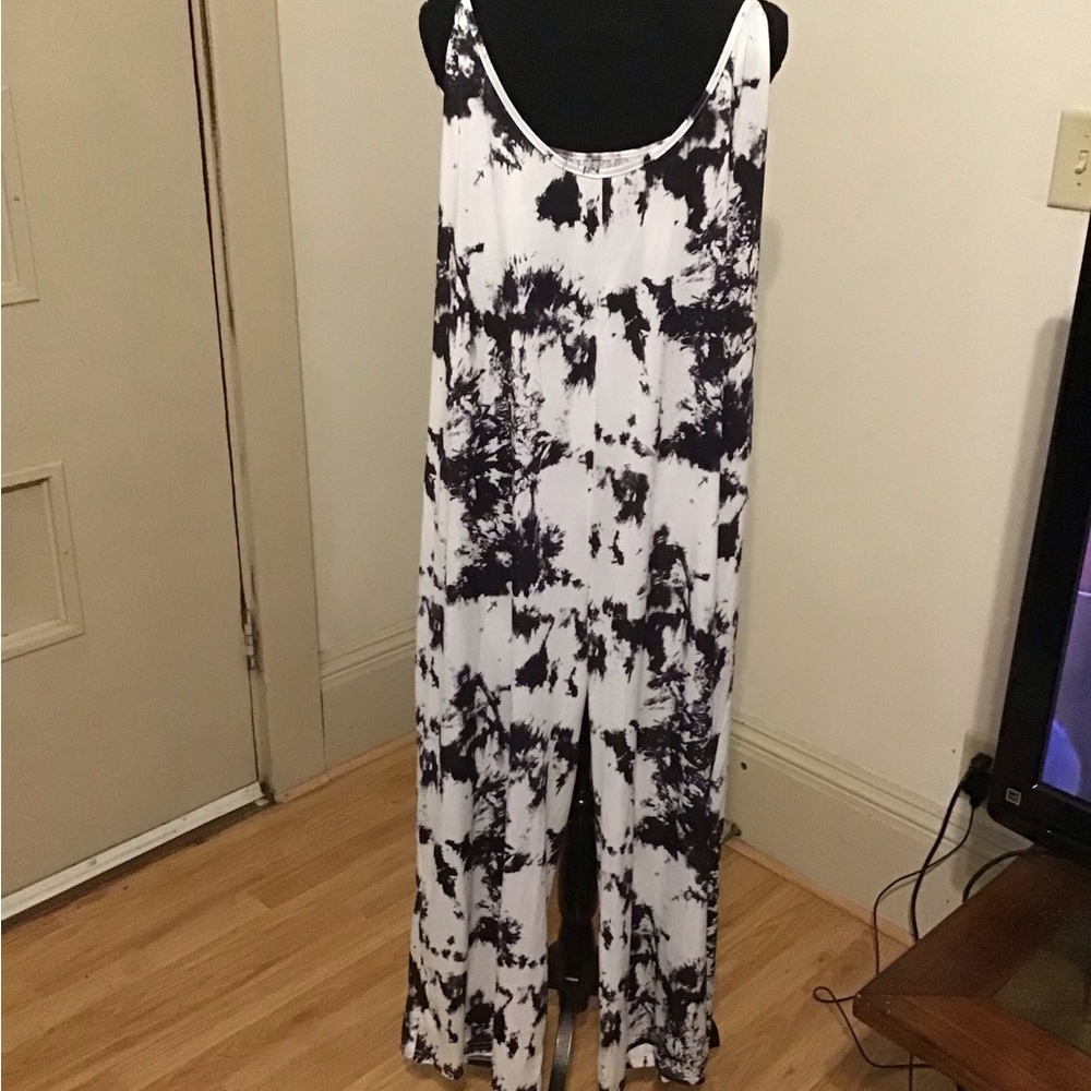 Stylish Black and White Jumpsuit